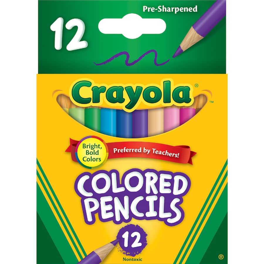 Crayola Coloured Pencils Half Size