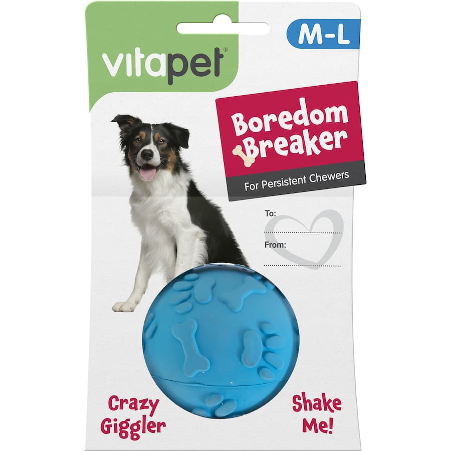 Vitapet Boredom Breaker Pet Toy Dog Hard Rubber Giggle