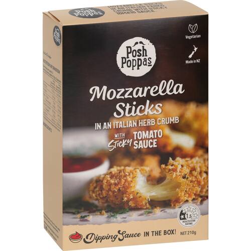 Posh Poppas Mozzarella Sticks Bites With Tomato Sauce