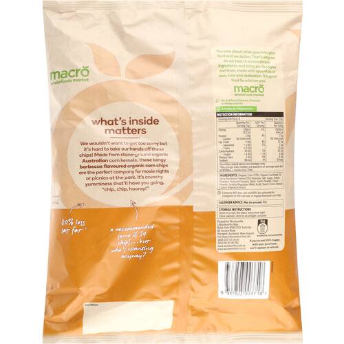 Macro Organic Spicy BBQ Corn Chips 200g bunch