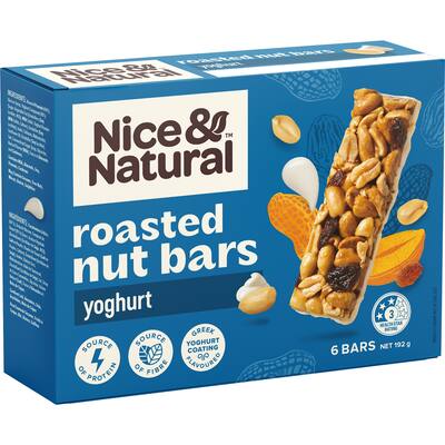 nice & natural nut bars yoghurt