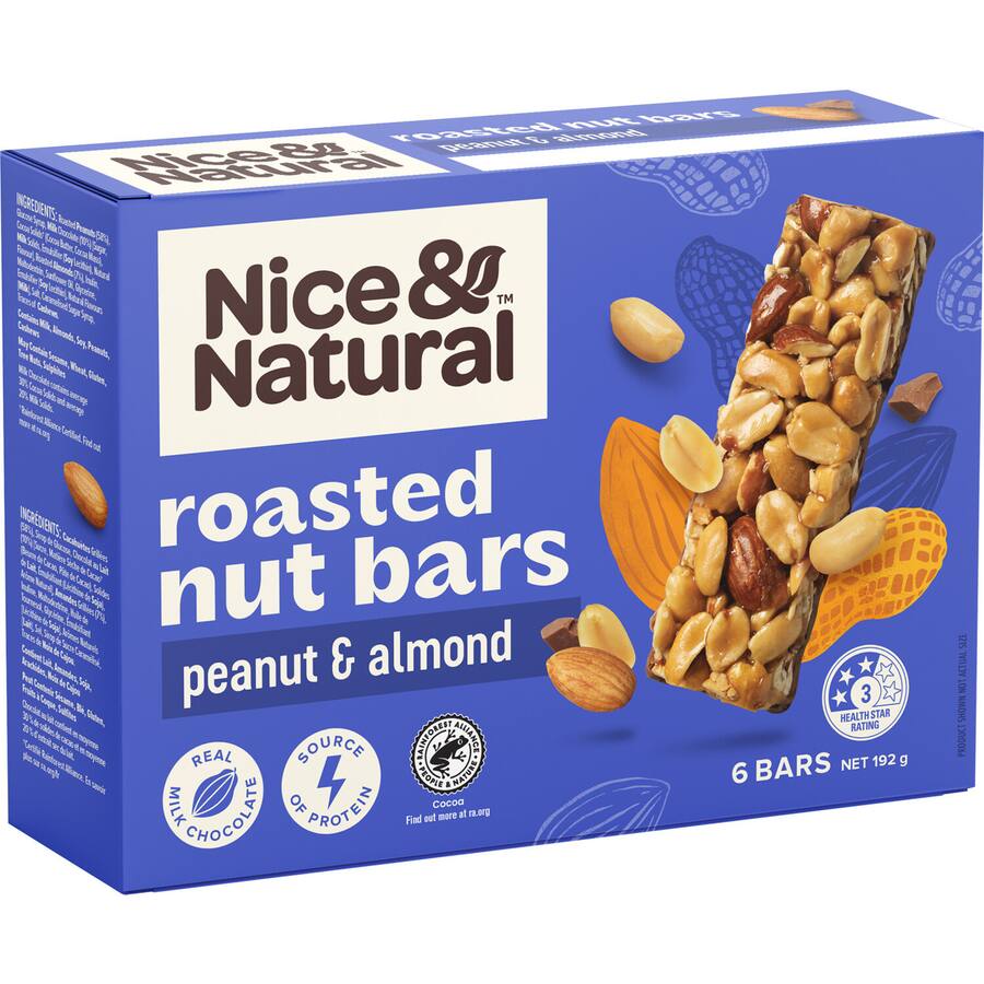 Nice & Natural Nut Bars Peanut & Almond