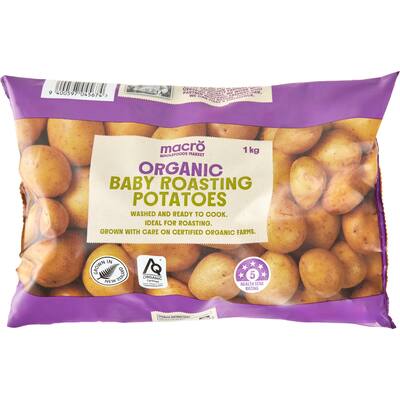 macro organic baby roasting potatoes washed