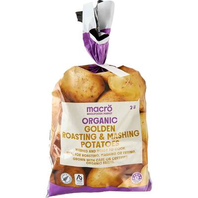 macro organic potatoes roast & mash washed agria