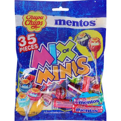 chupa chups lollipops minis mix 290g