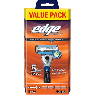 edge hybrid 5 razor + 4 blades