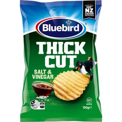 bluebird thick cut potato chips salt & vinegar