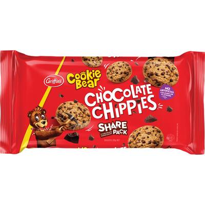 griffin's cookie bear biscuits chockie chip share pack