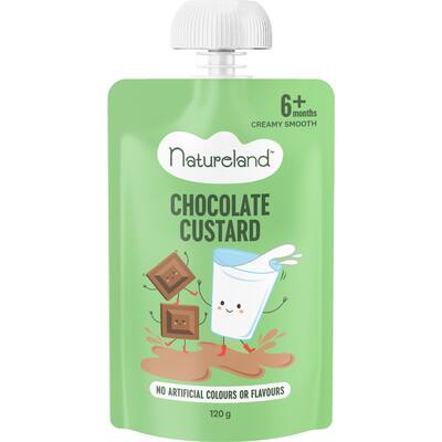 natureland baby food chocolate custard