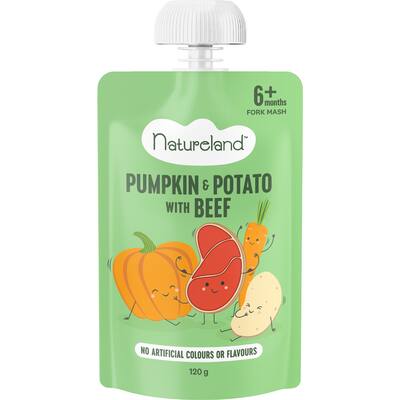 natureland baby food pumpkin, potato & beef