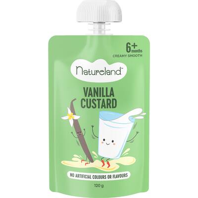 natureland baby food vanilla custard