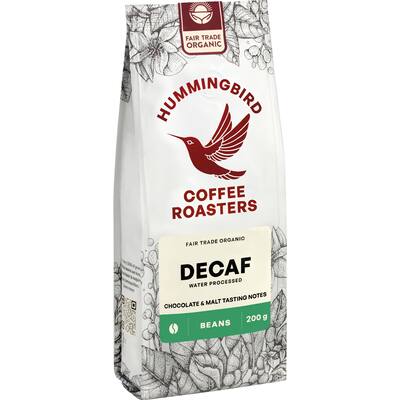 hummingbird coffee beans decaf organic fair trade