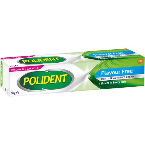 Polident Denture Adhesive Cream Flavour Free