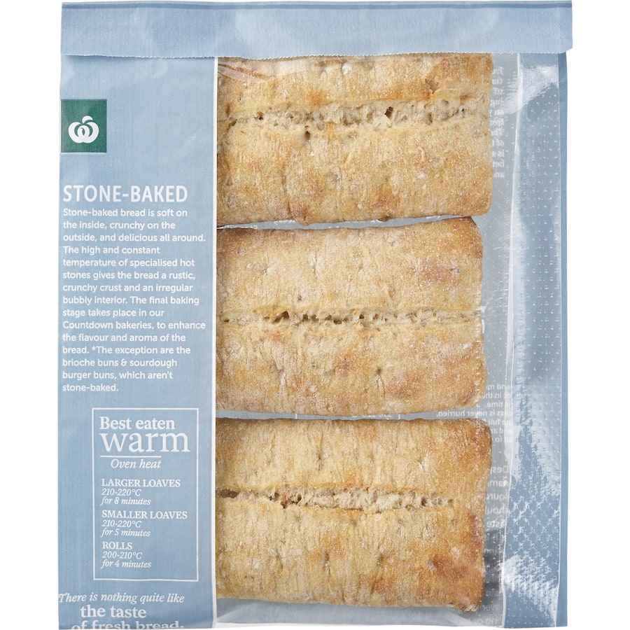 Woolworths Panini Light Rye Sourdough