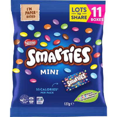nestlé smarties chocolate fun size share pack