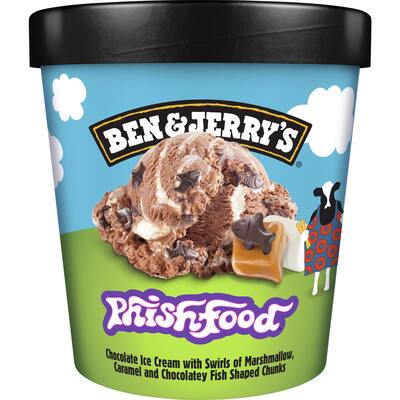 ben & jerry's phish food ice cream choc marshmallow & caramel