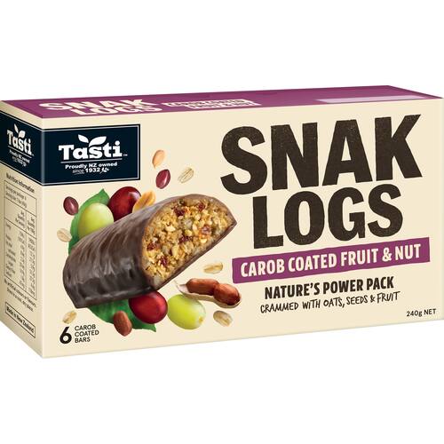 Tasti Muesli Bars Carob Fruit & Nut Snak Log