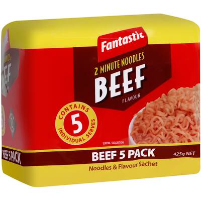 fantastic 2 minute instant noodles beef multi pack