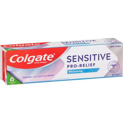 colgate sensitive toothpaste pro relief teeth whitening