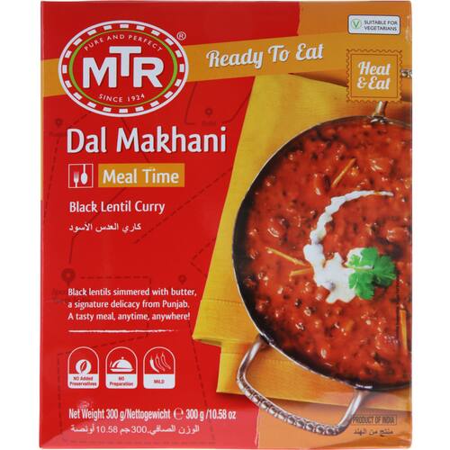 Mtr Ready Meal Black Lentil Curry Dal Makhani