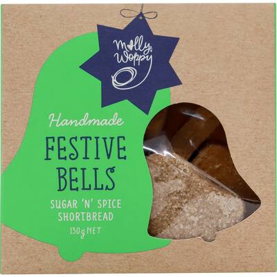 molly woppy shortbread hand made festive bells