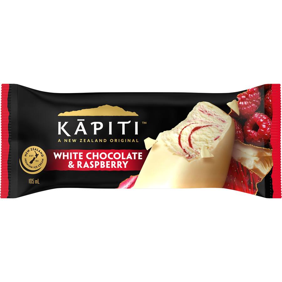 Kapiti Ice Cream On Stick White Choc & Raspberry