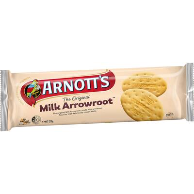 arnotts biscuits milk arrowroot