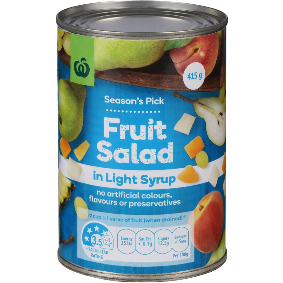 Woolworths Fruit Salad In Light Syrup