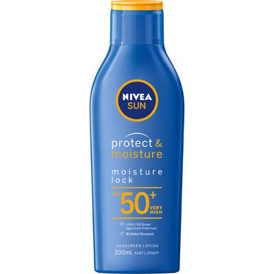 nivea sun sunscreen moisturising lotion spf 50+