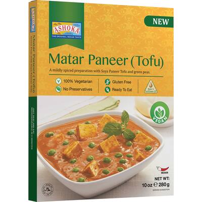 ashoka ready meal matar paneer (tofu) medium