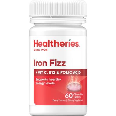 healtheries iron chewable fizz tablets