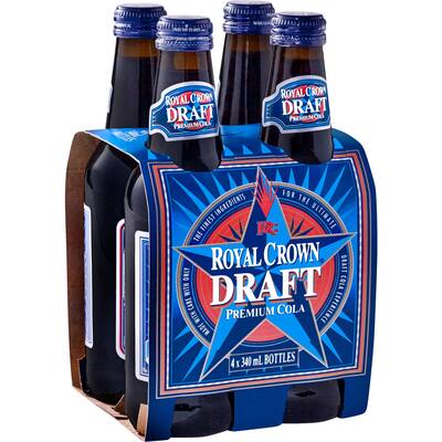 royal crown draft soft drink premium cola 340ml