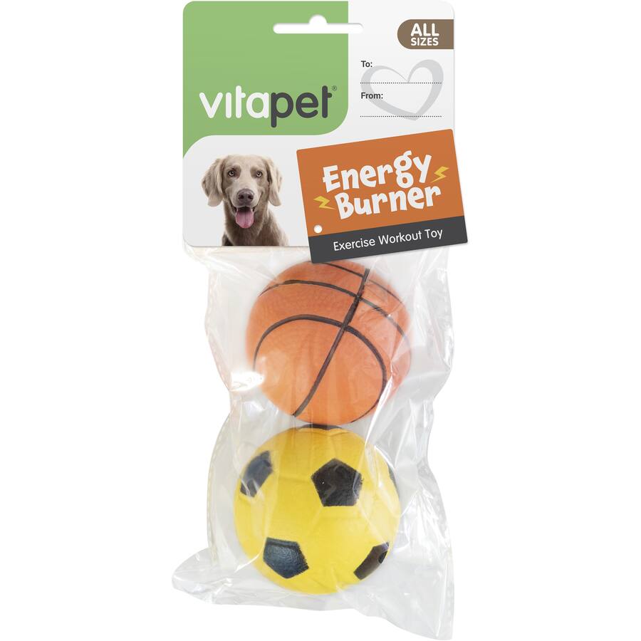 Vitapet Energy Burner Pet Toy Dog Low Bounce Rubber Balls