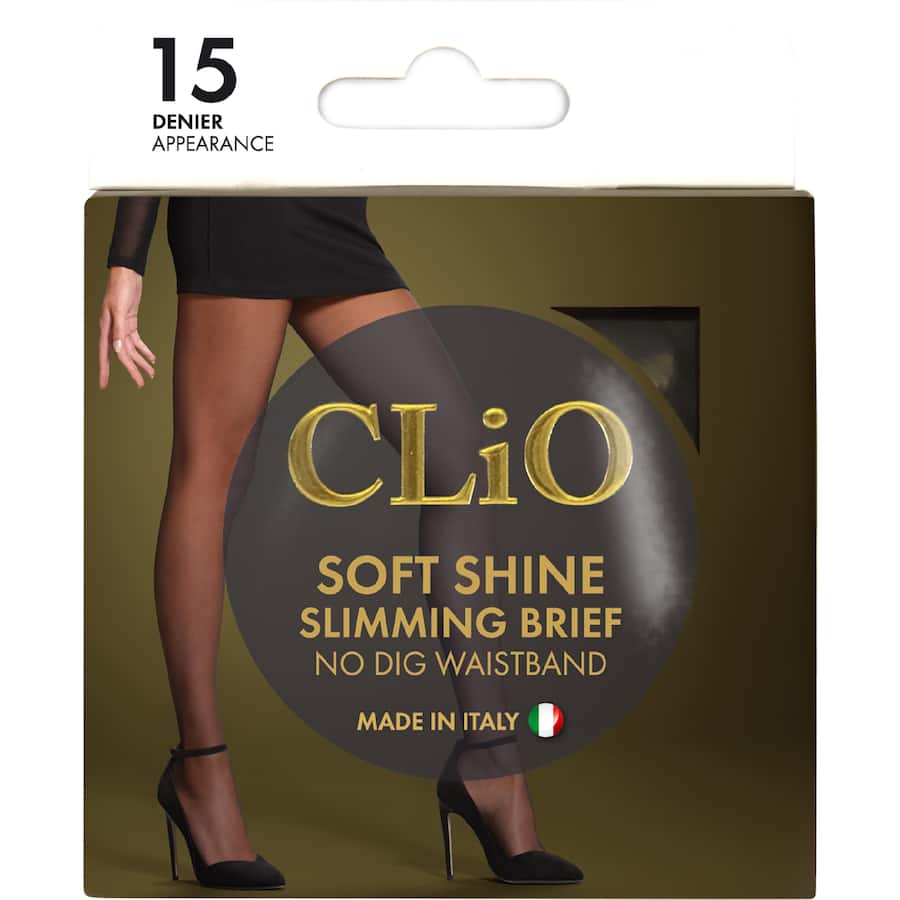 Clio Italian Pantyhose Extra Tall Black Slimming 15 Denier