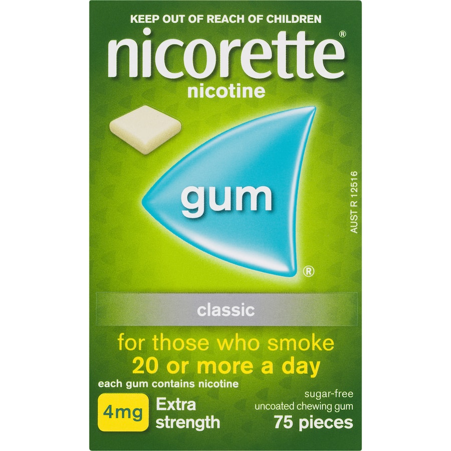 Nicorette Quit Smoking Classic Gum Extra 4Mg