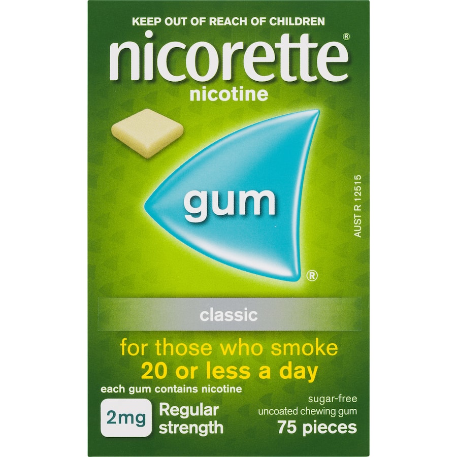 Nicorette Quit Smoking Classic Gum Regular 2Mg