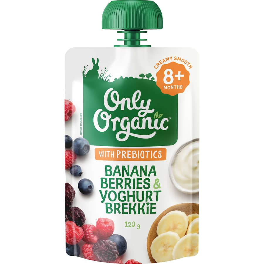 Buy Only Organic Stage Baby Food Banana Berries Yoghurt online
