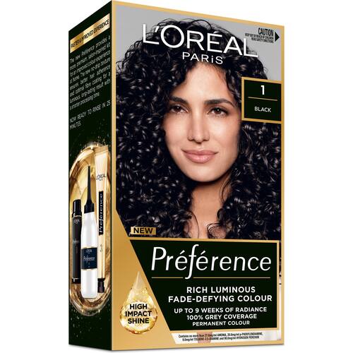 Loreal Preference Hair Colour Napoli Black 1