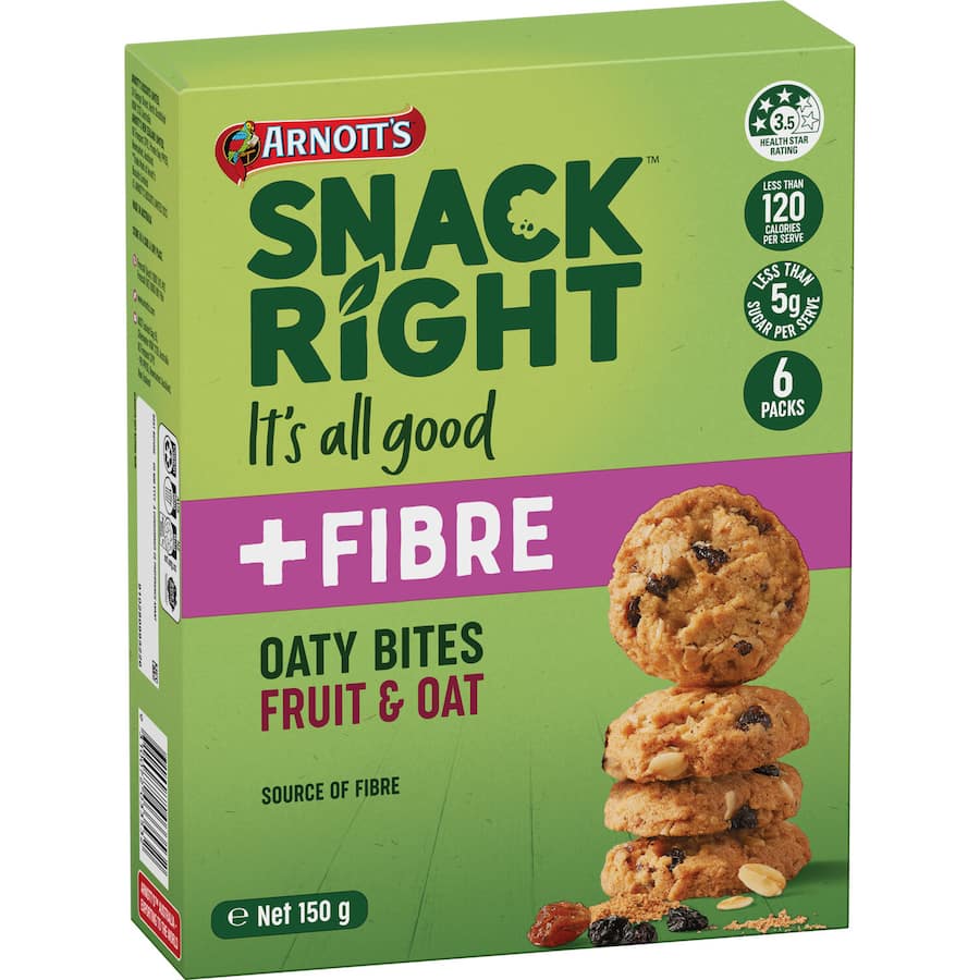 Arnotts Snack Right Biscuits Oaty Bites Fruit & Oat
