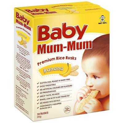 baby mum mum teething rusks banana rice 36g