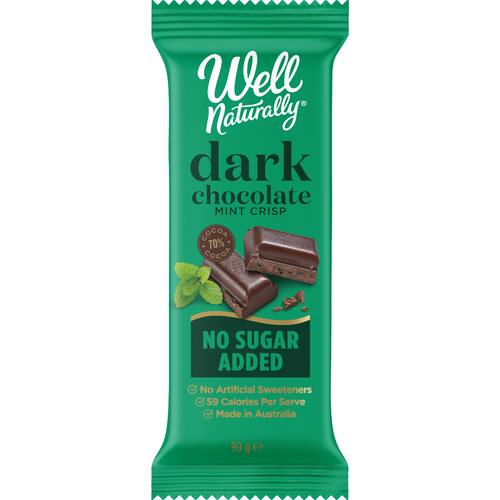 Well Naturally No Sugar Added Well Naturally No Sugar Added Chocolate Block Mint Crisp