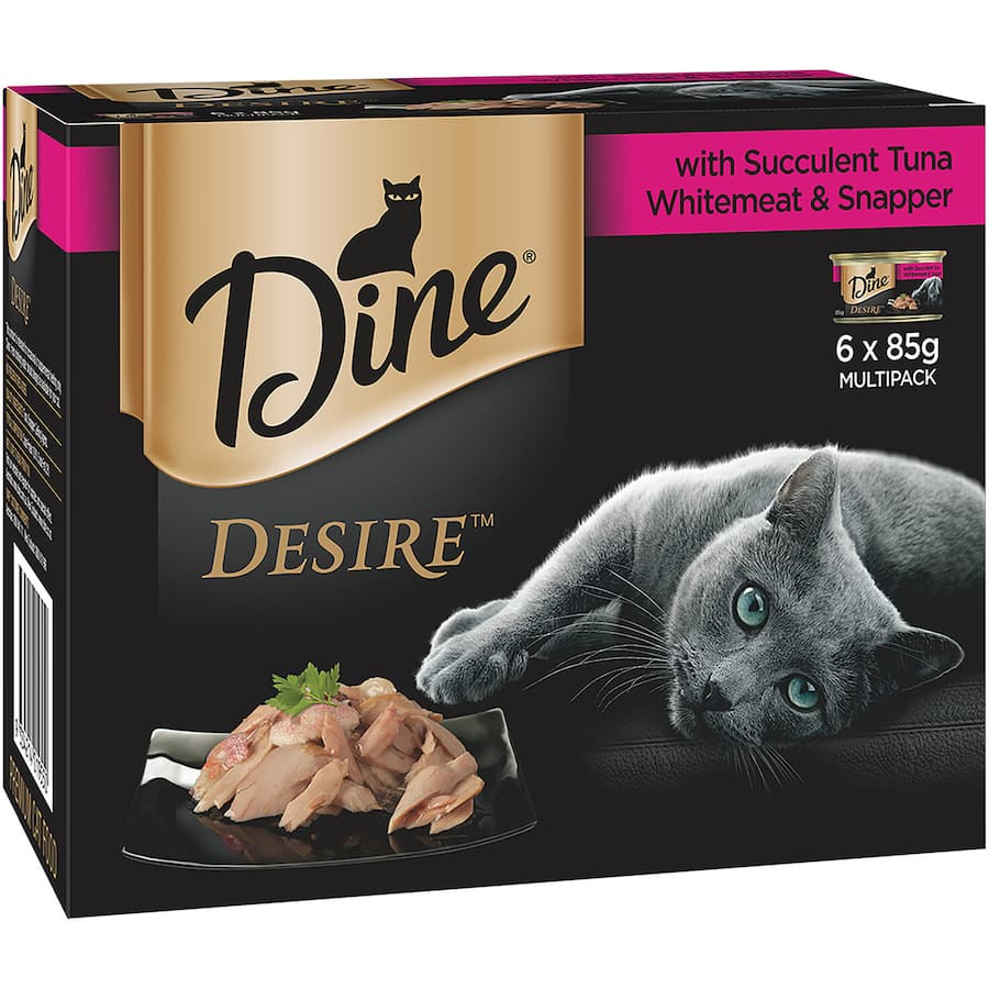 Dine Desire Wet Cat Food Tuna, Whitemeat & Snapper