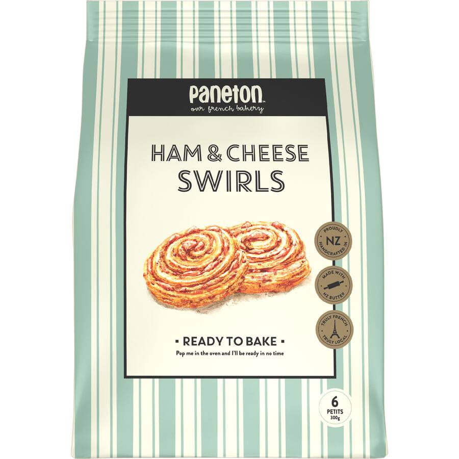 Paneton Ready To Bake Ham & Cheese Swirls 300G