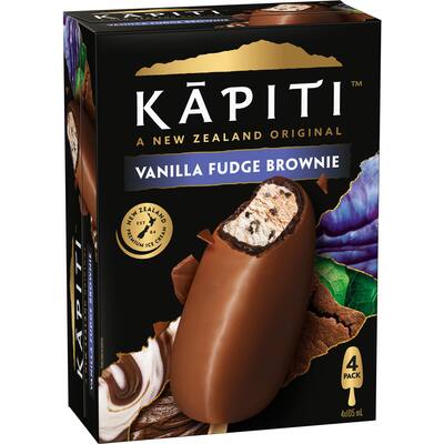 kapiti ice cream on stick vanilla fudge brownie