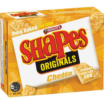arnotts shapes crackers cheddar