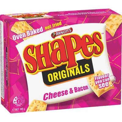 arnotts shapes crackers cheese & bacon