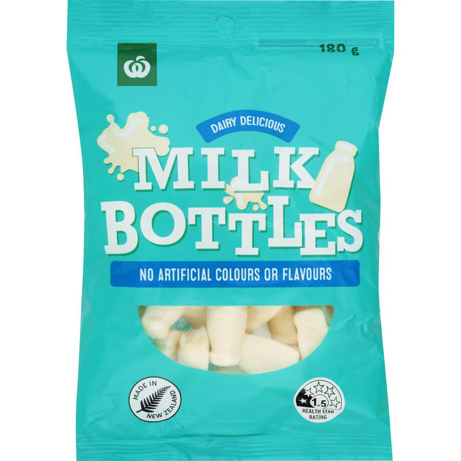 Woolworths Lollies Milk Bottles