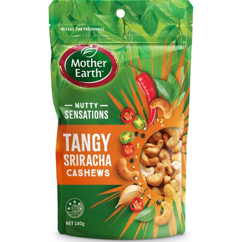 Mother Earth Cashews Nutty Sensation Spicy Sriracha