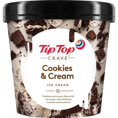 tip top crave ice cream cookies & cream