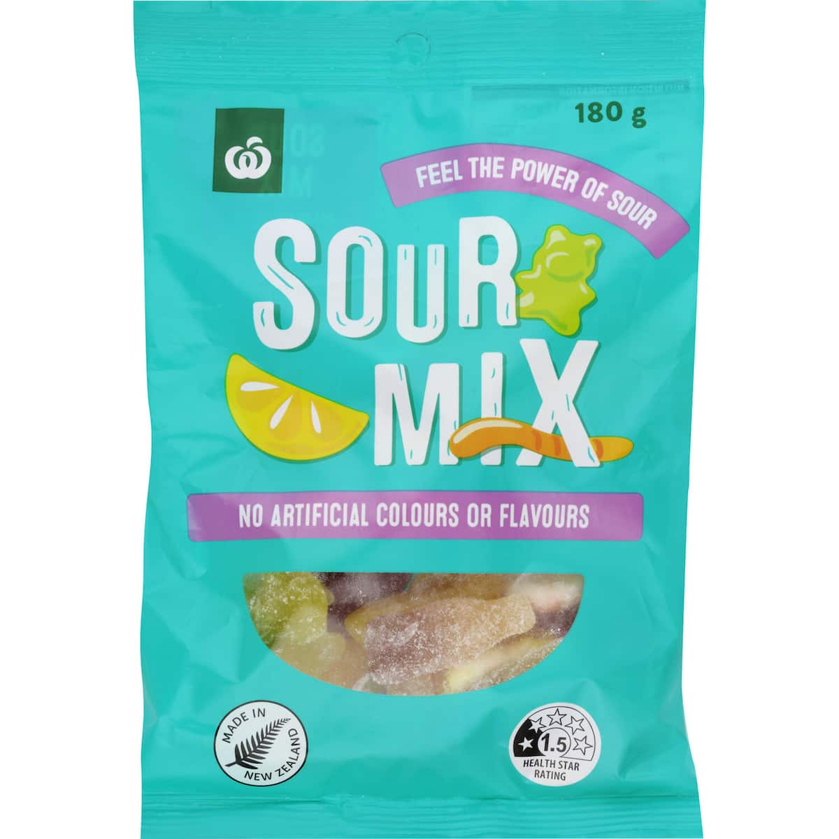 Woolworths Sour Mix 180g bunch